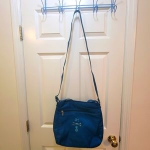 Thirty-One Everything Crossbody Teal Affair Crossbody Purse Bag Satchel Monogram